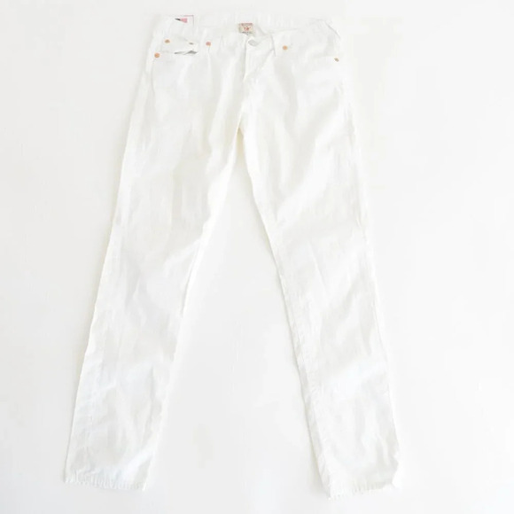 Vintage True Religion White "Brianna" Style Straight Leg 98% Cotton  Pants 31 - Picture 1 of 12